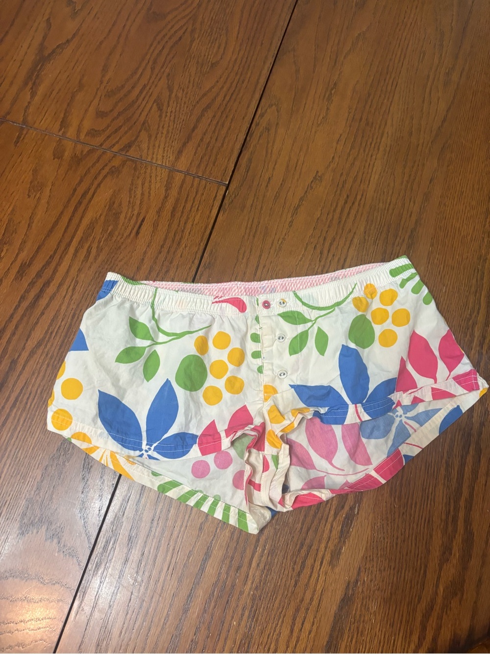 VTG Y2K PINK Victoria's Secret colorful pajama sleep shorts 2005 size XS